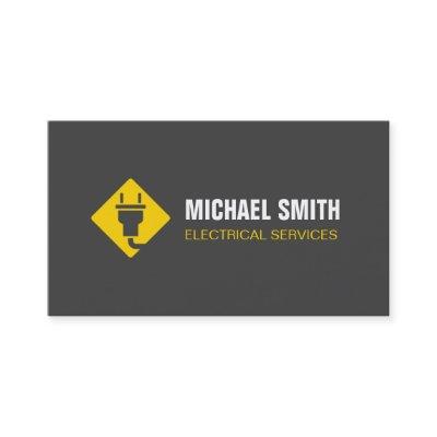 Modern Power Plug Yellow Logo Electrician
