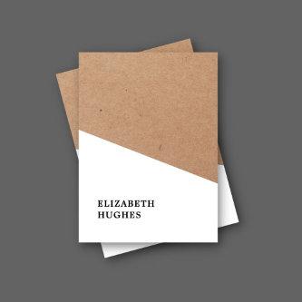 Modern Printed Kraft Paper White Geometric