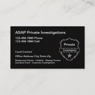 Modern Private Investigator Badge Theme