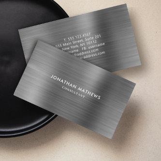 Modern Professional Brushed Metallic Gray Black