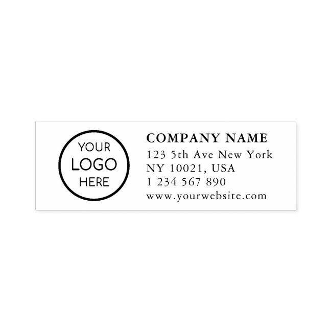 Modern & Professional Business Logo Return Address Self-inking Stamp