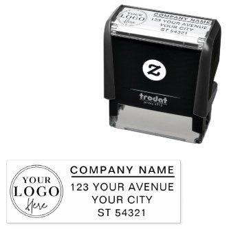 Modern Professional Business Logo Return Address Self-inking Stamp