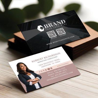 Modern Professional Business Photo Logo & QR Codes