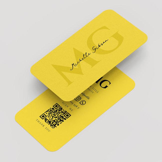 Modern Professional Construction Monogram Yellow
