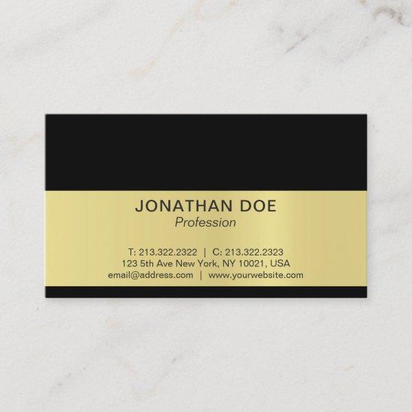 Modern Professional Creative Black and Gold Gloss