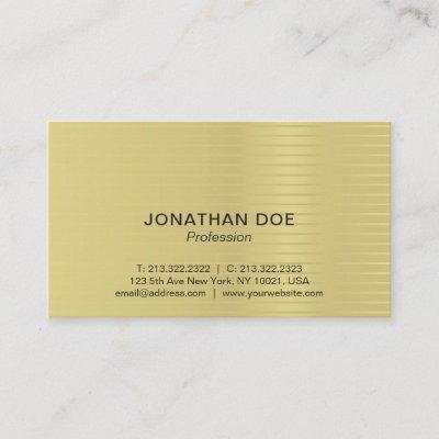 Modern Professional Creative Gold Striped Luxe