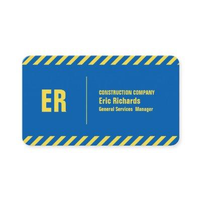 Modern professional diagonal stripe frame blue