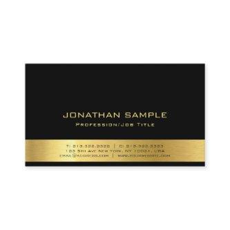 Modern Professional Elegant Black Gold Plain