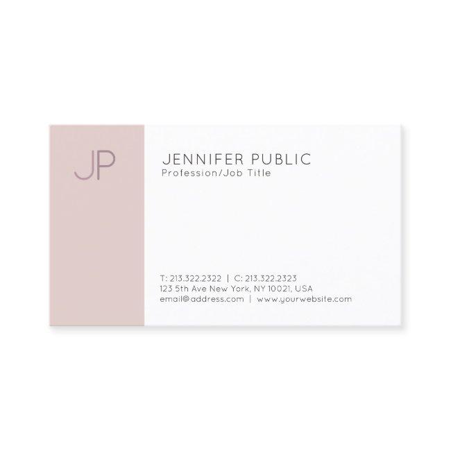 Modern Professional Elegant Colors Monogram Plain