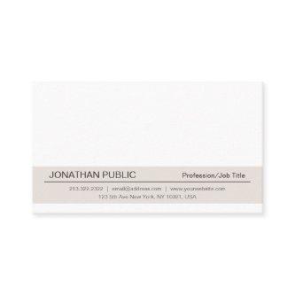 Modern Professional Elegant White Beige Simple