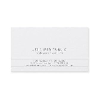 Modern Professional Elegant White Simple Plain