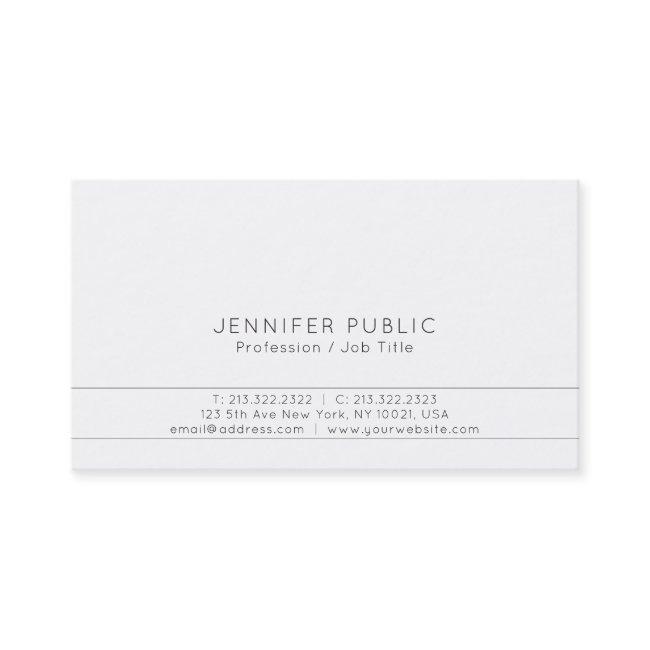 Modern Professional Elegant White Simple Plain