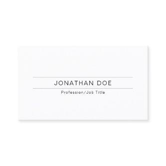 Modern Professional Elegant White Simple Plain