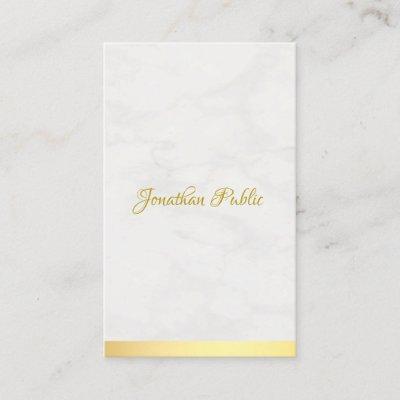 Modern Professional Gold Marble Hand Script Name