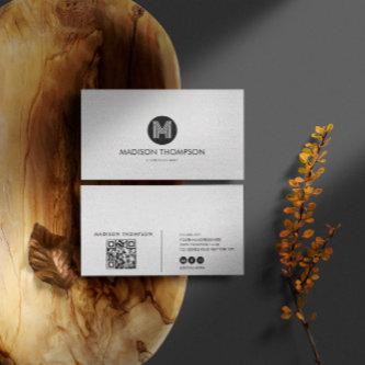 Modern Professional Gray Qr Code