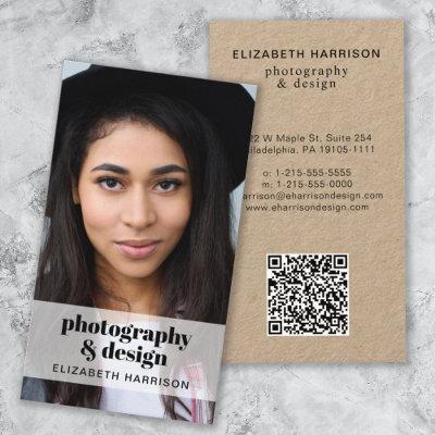 Modern Professional Kraft Photo QR Code