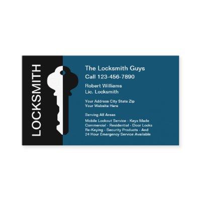 Modern Professional Locksmith Businesscards