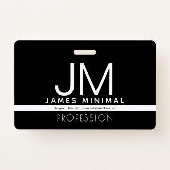Modern Professional Minimal Design | Black & White Badge