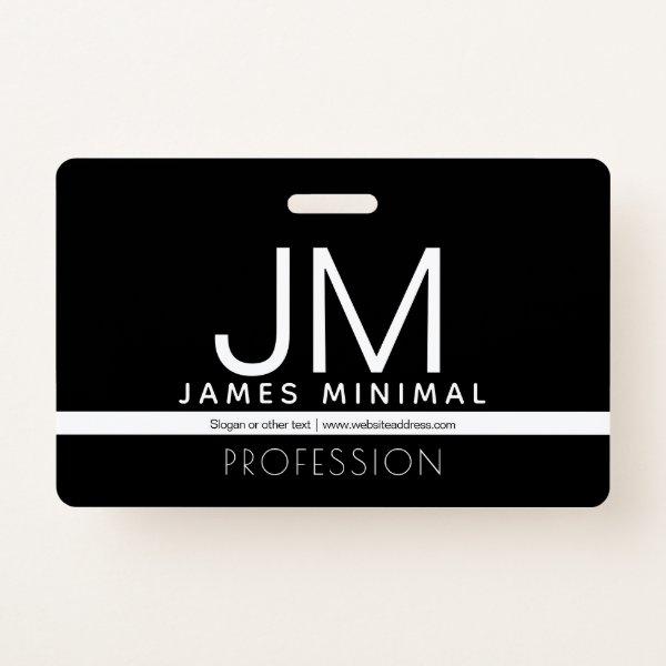 Modern Professional Minimal Design | Black & White Badge