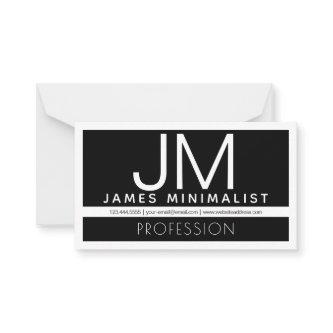 Modern Professional Minimal Design | Black & White Note Card