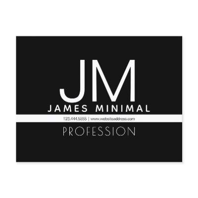 Modern Professional Minimal Design | Black & White Postcard