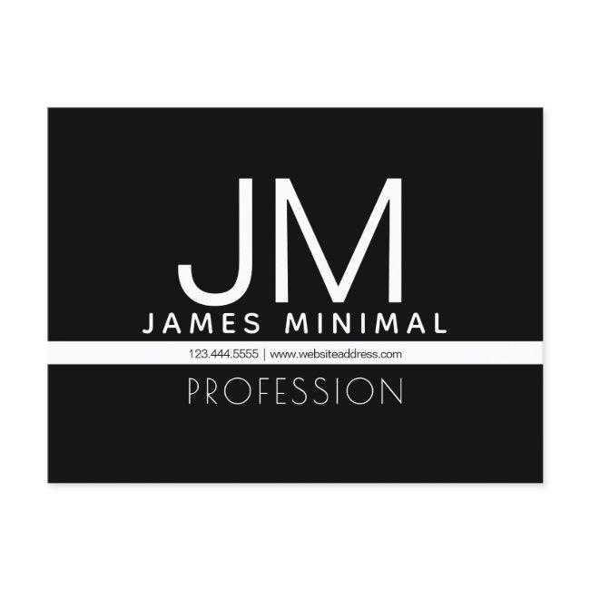 Modern Professional Minimal Design | Black & White Postcard