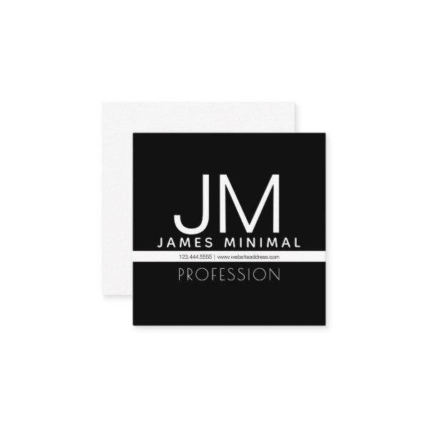 Modern Professional Minimal Design | Black & White Square