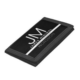 Modern Professional Minimal Design | Black & White Trifold Wallet