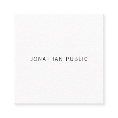 Modern Professional Minimalist Unique Plain Chic Square