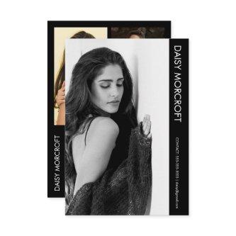 Modern Professional Model Actor Photo comp Card