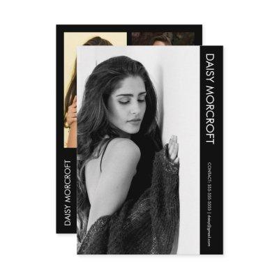 Modern Professional Model Actor Photo comp Card