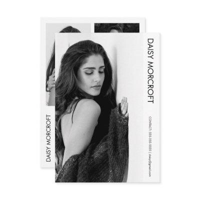 Modern Professional Model Actor Photo comp Card