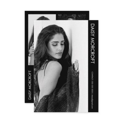 Modern Professional Model Actor Photo comp Card
