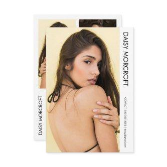 Modern Professional Model Actor Photo comp Card