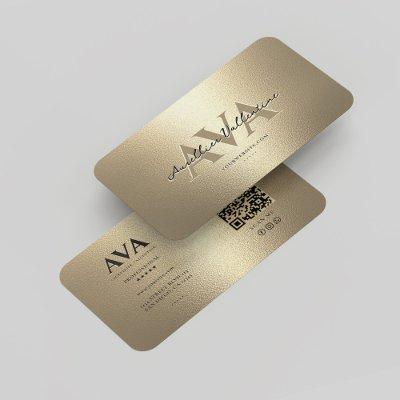 Modern Professional Monogram Elegant Faux Gold