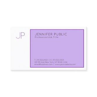 Modern Professional Monogram Plain Elegant Violet