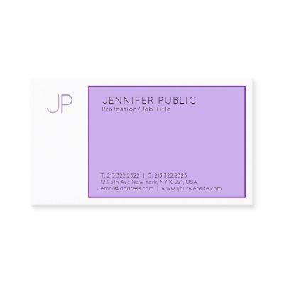 Modern Professional Monogram Plain Elegant Violet
