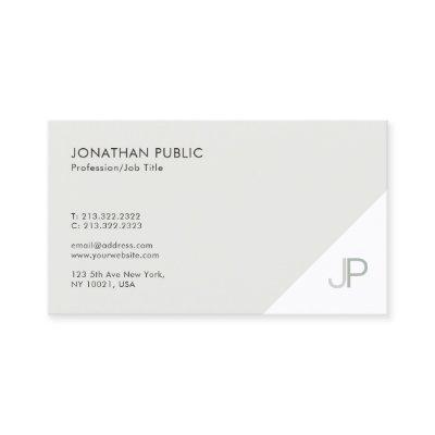 Modern Professional Monogram Simple Chic Plain