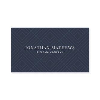 Modern Professional Navy Blue Gray Geometry