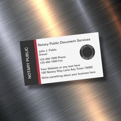 Modern Professional Notary Public  Magnet