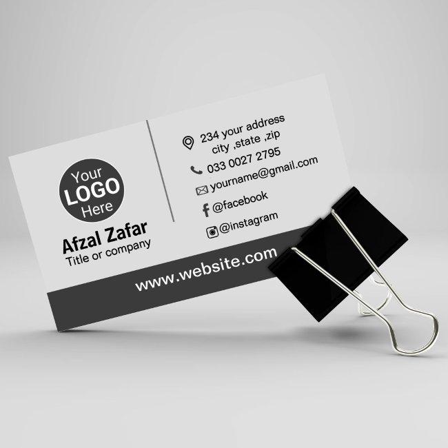 Modern professional personalized logo,name address