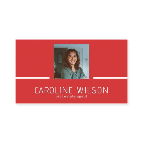 Modern professional QR CODE logo photo red