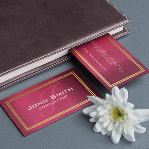 Modern Professional Raspberry Pink Gold Foil Frame