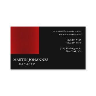 Modern Professional Red Black Plain
