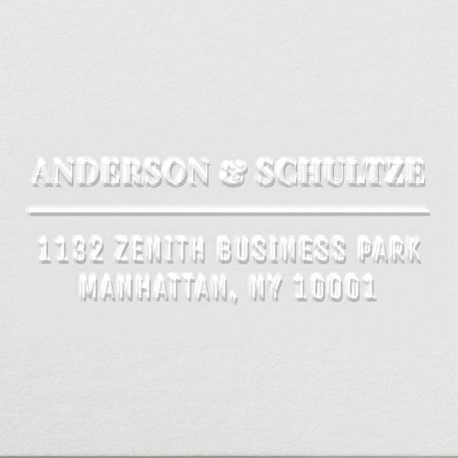 Modern Professional Return Address Embosser