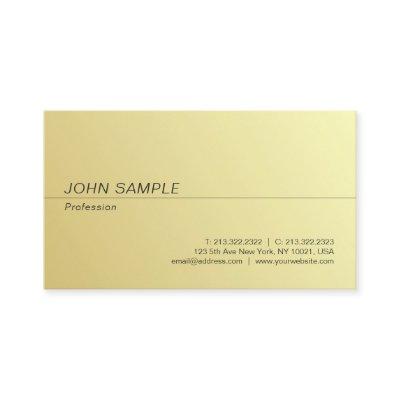 Modern Professional Simple Chic Gold Look Plain