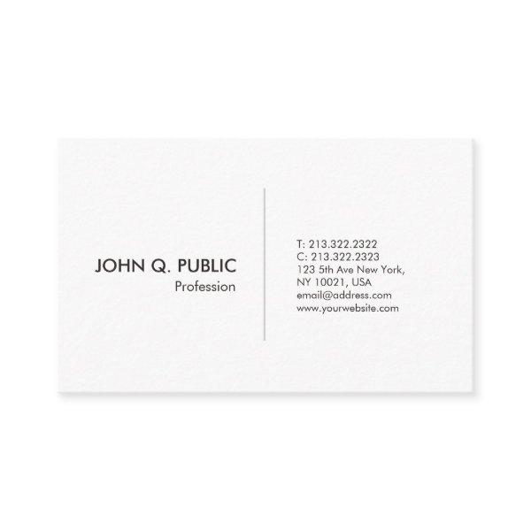 Modern Professional Simple Elegant White Plain