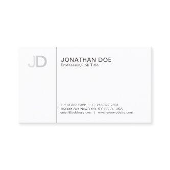 Modern Professional Stylish Monogram White Plain