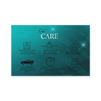 Modern Professional Turquoise Cake Care