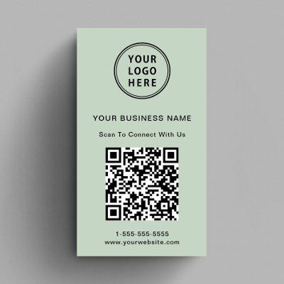 Modern Promotional Logo QR Code Sage
